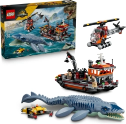 LEGO Jurassic World aanval van de mosasaurus op het schip