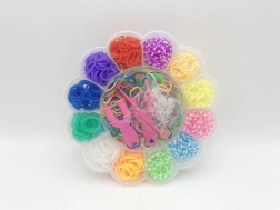 Set elastiekjes voor het maken van Loom Bands-armbanden – bloem, 900 st.