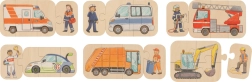 Houten voertuigenpuzzel 6-in-1 goki