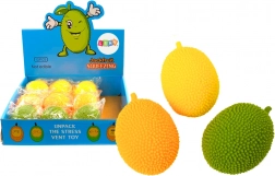Antistress knijpballetje in de vorm van jackfruit – uitrekbaar rubberen speelgoed