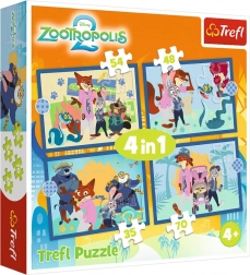 Puzzel 4-in-1 Zootropolis vol avontuur DISNEY Zootropolis 2