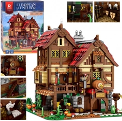 Bouwset grote middeleeuwse herberg voor ridders 2868 onderdelen