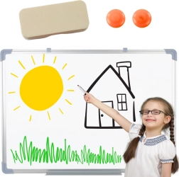 Magnetisch whiteboard 45 × 60 cm met wisser en 2 magneten