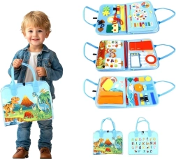 Sensorisch busy-boek dinosaurussen voor kinderen