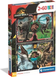 Puzzel Jurassic World 2×60 stukjes CLEMENTONI