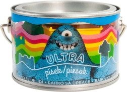 Kinetisch zand Ultra blauw 200 g met vormpjes