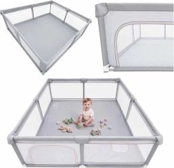 Opvouwbare kinderbox – droog ballenbad 180 × 200 cm, grijs