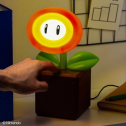Super Mario tafellamp Fire Flower met LED
