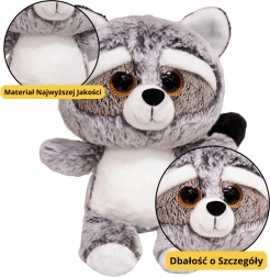 Pluchen wasbeer met grote ogen 22 cm