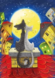 Puzzel katten op het dak 1000 stukjes