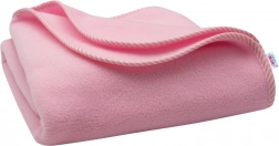 baby fleece deken new baby 100 × 75 cm roze strepen