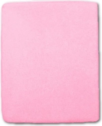 Roze badstof hoeslaken voor ledikant