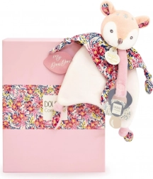 Doudou set knuffeldoekje met fopspeenclip Hertenkalfje