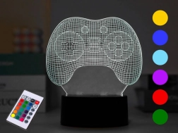 nacht-LED-lampje in de vorm van een gamecontroller, verschillende kleuren