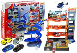 Meerniveaugarage met autootjes en helikopter