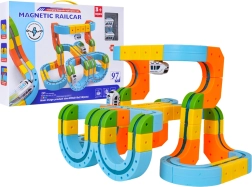 Kleurrijke magnetische treinbaan met 97 onderdelen