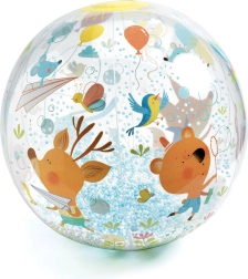 opblaasbare bal met balletjes djeco