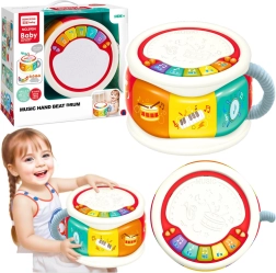 Grote interactieve educatieve drum voor kinderen kleurrijk