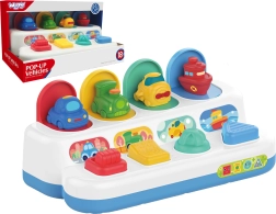 Woopie Baby educatief speelgoed met uitspringende voertuigen