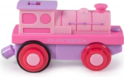 Elektrische locomotief Bigjigs Rail roze