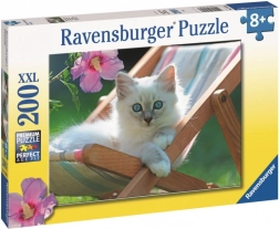 Kinder 2D-puzzel Afbeelding van een kat 200 stukjes