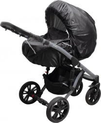 Regenhoes voor kinderwagen met reflecterende elementen New Baby Basic zwart