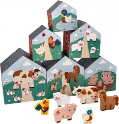 Piramide van bekertjes Boerderij