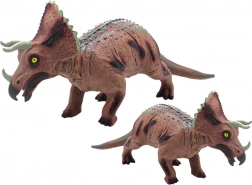 grote dinosaurusfiguur triceratops met geluid 36 cm bruin