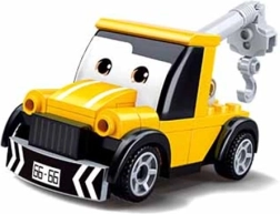 Sluban Power Bricks opwindbare gele sleepwagen met ogen
