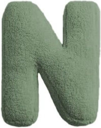 Mealini pluchen letter N groen - 1 stuk