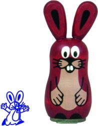 Houten stempel Konijn Kreten en vrienden