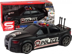 Politiewagensportauto 1:16, zwart met geluid