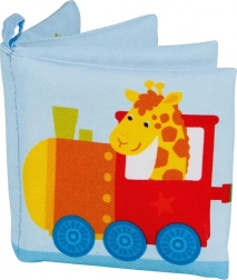 Katoenen knisperboekje met pieper – treintje