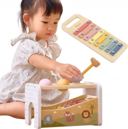 viga houten hamerbank en xylofoon 2-in-1