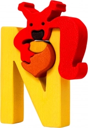 Fauna alfabet – letter N met eekhoorn