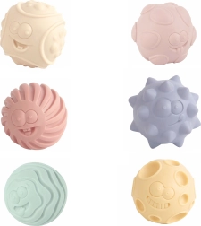 Set van 3 getextureerde ballen 6 cm