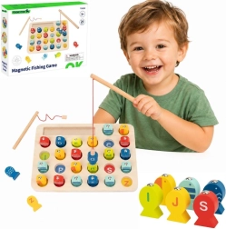 Houten magnetisch visspel met letters Tooky Toy