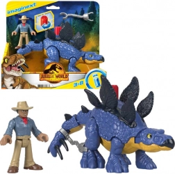 imaginext jurassic world stegosaurus & dr. grant – actieset met figuren