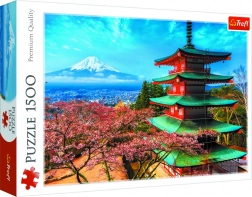 Puzzle Trefl 1500 stukjes – Pagode en berg FUJI, Japan