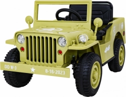 retro militair kinderauto 4x4, beige, 12v