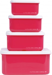 Set van vier snackdoosjes Kers van A Little Lovely Company