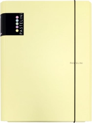 3-kleps laminaatmap met elastiek Pastelini – geel