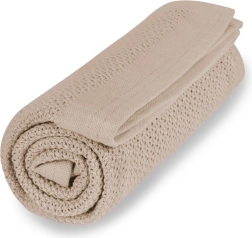 VINTER & BLOOM deken Soft grid organic golden sand