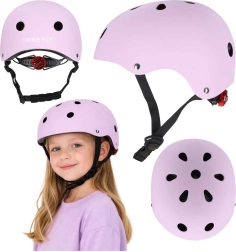 Kinderfietshelm Trike Fix met LED-licht M 55–58 cm – Paars
