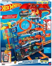 Mega Garage met Draak-aanval van Hot Wheels City