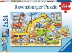 RAVENSBURGER Puzzel Werkzaamheden op de bouwplaats 2x24 stukjes