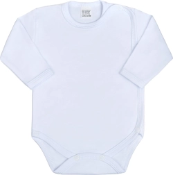 Babyromper met lange mouwen en drukknoopsluiting over de hele lengte New Baby Classic wit 62