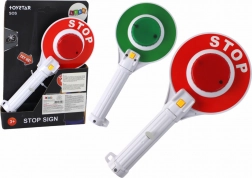 Kinder politie-stopbord dubbelzijdig met lampjes stop/ga