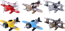 Metalen vliegtuig met pull-back aandrijving 12 × 15,5 cm