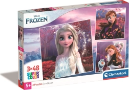 Puzzel 3×48 stukjes DISNEY FROZEN – set van vierkante legpuzzels